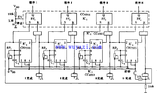 用CH7555構成的程序控制器電路