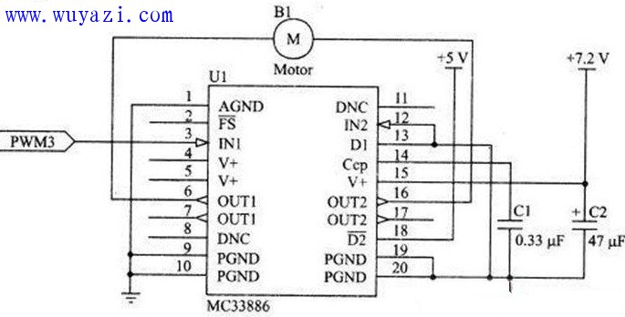 MC33886電機驅動電路