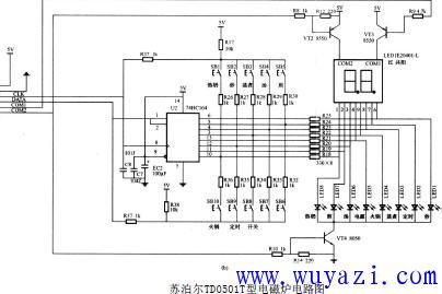 蘇泊爾TD0501T型電磁爐電路圖,原理圖紙